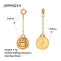 Gold-Plated Stainless Steel Pendant Necklace — Luminous Finish — front detail — jewelry finish and design detail