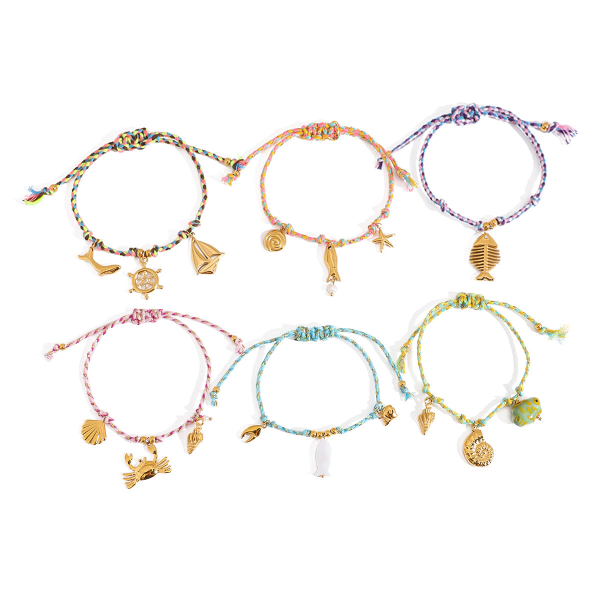 Ocean Weaving Diy Bracelet Bracelet Stainless Steel Jewelry Accessories Pendant