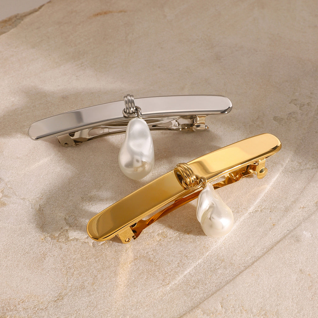 2H Stainless Steel Pearl Hair Clip Hair Accessories Bangs Side Clip Bobby Pin Hair Ornament