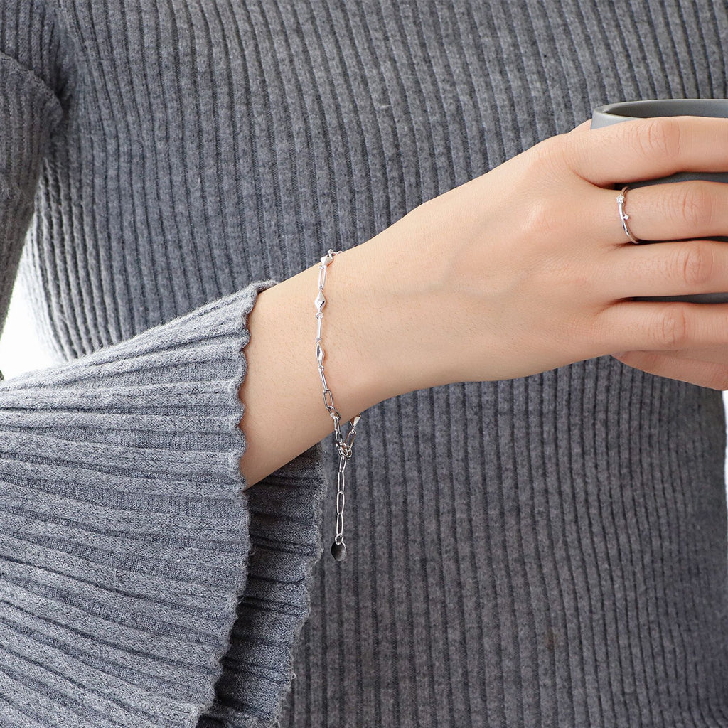 Minimalist Style Layered Bracelet for Women, Rhombus Shape, Foreign Trade Jewelry, One Piece Dropshipping