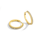 E0240 Earrings Gold-Plated Copper Micro-Paved Zircon Round Hoop Earrings Trendy Stud Earrings Jewelry