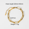 Modern 18K Gold-Plated Stainless Steel Cuban Link Bracelet with Layered Detail — additional design view — jewelry finish and design detail