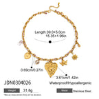 2H Colorful Rope Necklace Collarbone Chain Stainless Steel Jewelry Non-Fading