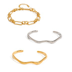 Stainless Steel Plain Ring Bracelet Classic Bracelet Open Bracelet18k Product