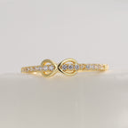 R0658 Xiaoxiang Design Ring for Women New Gold-Plated Eight-Character Knot with Zircon Inlay
