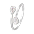 925 Sterling Silver Teardrop Minimalist Drop Ring — jewelry construction