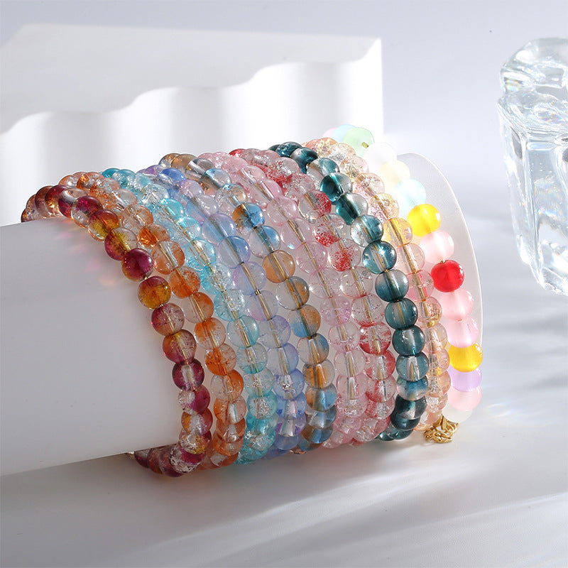 B0177 Korean Style Fashion Colorful Beaded Bracelet for Women Bohemian Summer Style Cute Bracelet