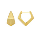 Gold-Plated Brass Geometric Hoop Earrings styled for independent jewelry boutiques