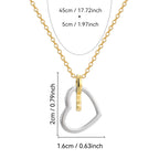 CYN0247 Heart Necklace Heart Key Pendant Necklace
