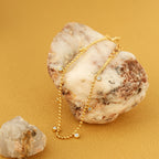 Super Stylish Jewelry Style Gold-Plated Round Bead Pendant Bracelet for Women, New Gold Bead Layering Bracelet