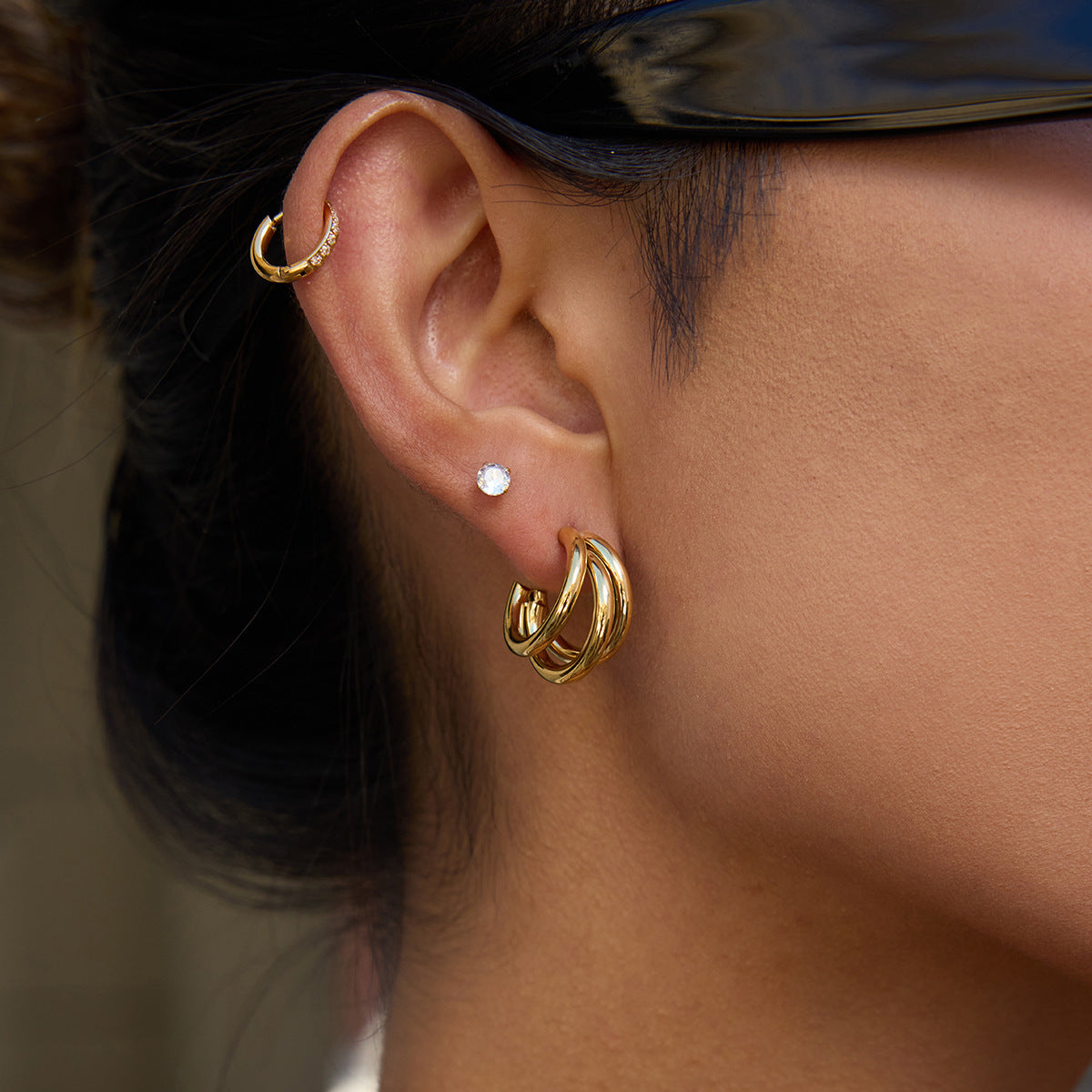 Earrings, ear studs, stainless steel jewelry for women, non-fading ear accessories