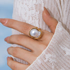 2H Stainless Steel Pearl Ring Design Earrings Stud Earrings