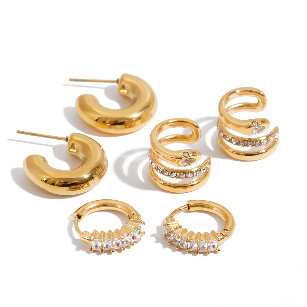 Stainless Steel Snake Earrings Jewelry Earrings Non-Fading Earrings