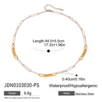 2H Paperclip Pearl Necklace Design Clavicle Chain Stainless Steel Jewelry