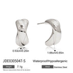 Geometric Earrings Classic Studs Stainless Steel Jewelry for Women Non-Fading Ear Accessories