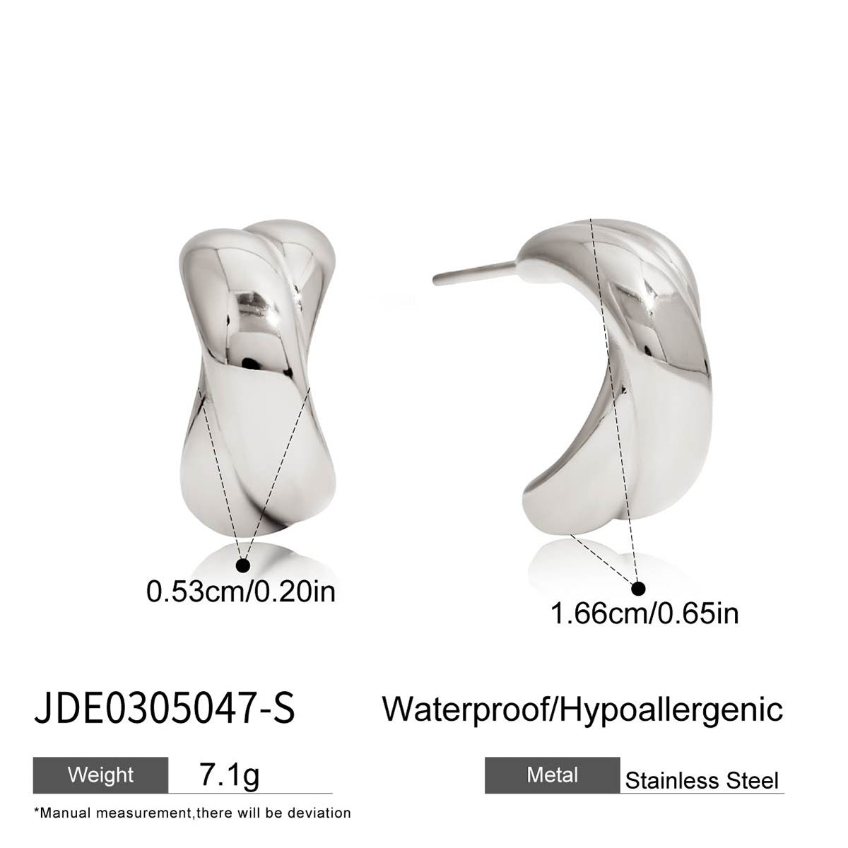 Geometric Earrings Classic Studs Stainless Steel Jewelry for Women Non-Fading Ear Accessories