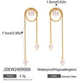 Tassel Gold-Plated Stainless Steel Drop Earrings — finish and profile — jewelry finish and design detail