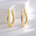 Gold-Plated Brass Twisted Spiral Ear Cuff Earrings for private-label fashion jewelry buyers