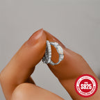 New S925Sterling Silver Round Micro Pave Zircon Opal Earrings Hoop Earrings Hot Selling High-end Earrings