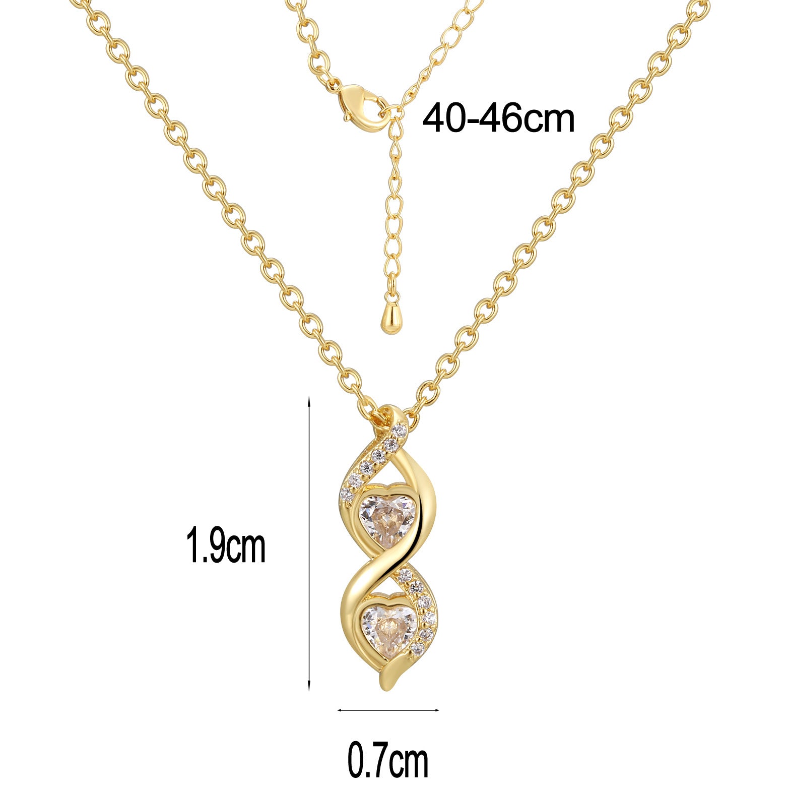 CYN0223 Infinite Molecule Copper Necklace Classic Spiral Fashion Pendant Accessory