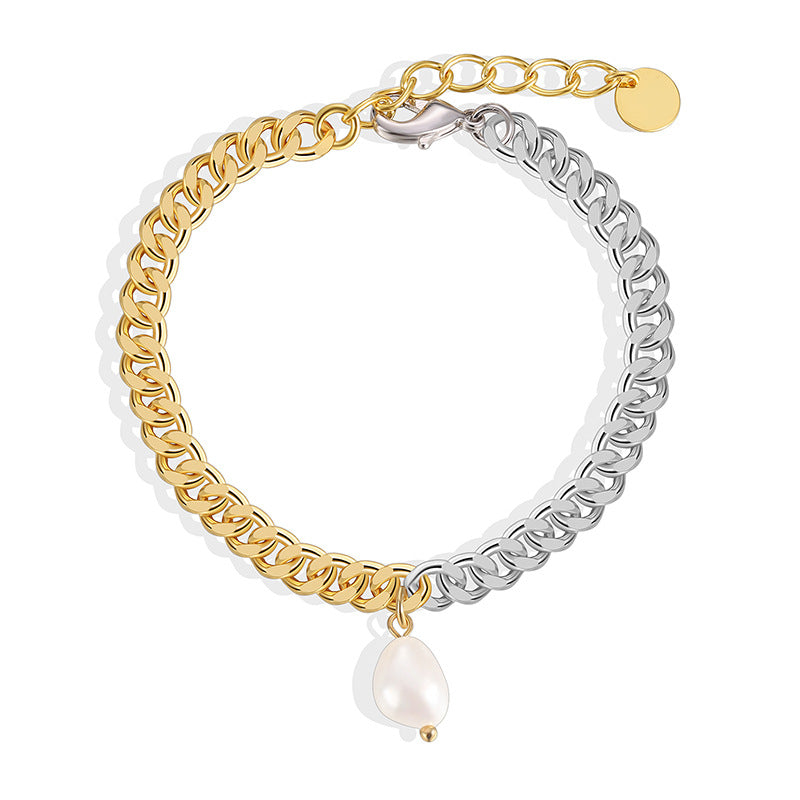 B0135 Fashion gold White gold Shell Pearl Bracelet for Women Simple Style