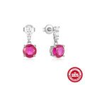 Heart Star Crescent Colored Zircon 925 Sterling Silver Stud Earrings — craftsmanship detail — jewelry finish and design detail