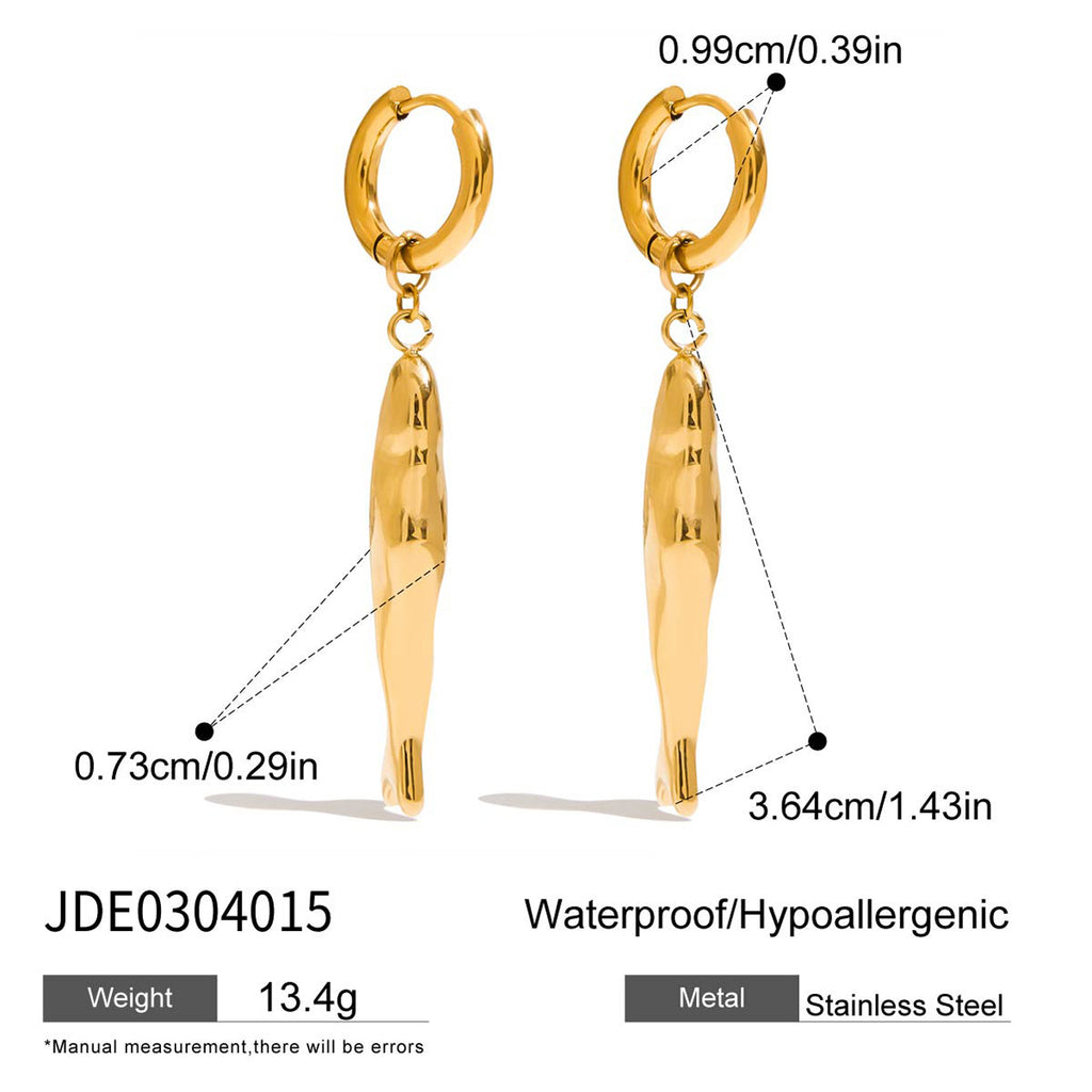 2H Stainless Steel Fish Earrings Ear Jewelry Design Sense Stud Earrings Accessories