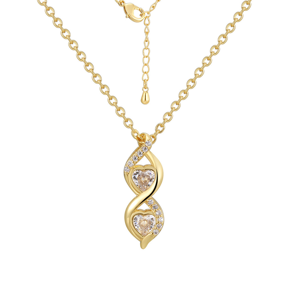 CYN0223 Infinite Molecule Copper Necklace Classic Spiral Fashion Pendant Accessory