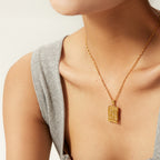 Jewelry French Retro Heart Necklace Stainless Steel Zircon Heart Pendant Necklace for Women