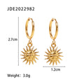 18K Gold-Plated Sun Vintage Hoop Earrings — jewelry construction