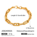 Modern Gold-Plated Stainless Steel Chain Bracelet — jewelry construction