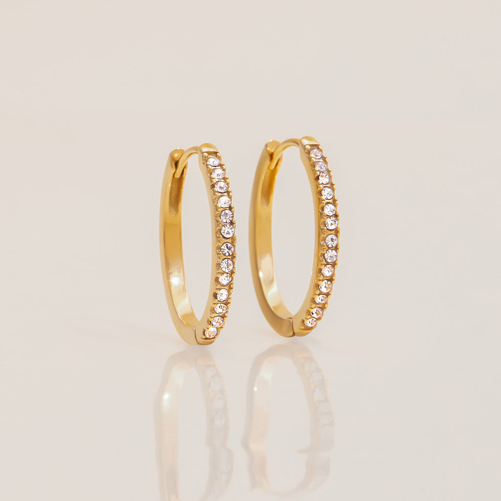 Stainless Steel Circle Drill Earrings Ear Studs Ear Jewelry Non-Fading Accessories