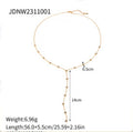 Stainless Steel Gold-Plated Necklace — alternate product view — jewelry finish and design detail