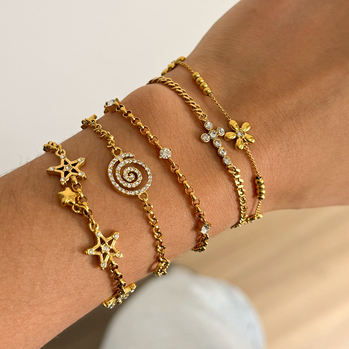 Stainless Steel Zircon Bracelet High Appearance Non-Fading Jewelry bracelet