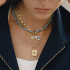 Devil's Eye Necklace Blue Turquoise Collarbone Chain Stainless Steel Jewelry