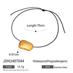 Black Rope Necklace Design Sense Collarbone Chain Non-Fading Stainless Steel Jewelry