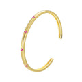 Gold-Plated Brass Triangle Pavé White CZ Bracelet featuring cubic zirconia and a gold-tone finish — jewelry finish and design detail