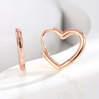 E0338 Simple Design Earrings for Women Heart Fashion Gold-Plated Ear Jewelry
