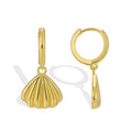 Gold-Plated Brass Shell Earrings with a refined design profile — jewelry finish and design detail