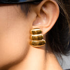 18K Gold Stainless Steel Earrings Ear Studs Design Sense Jewelry