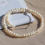 N0316 Elegant Freshwater Pearl Necklace Simple Necklace Pearl Collarbone Chain