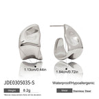 Stainless Steel c Shaped Earrings Non-Fading Ear Jewelry Accessories for Women