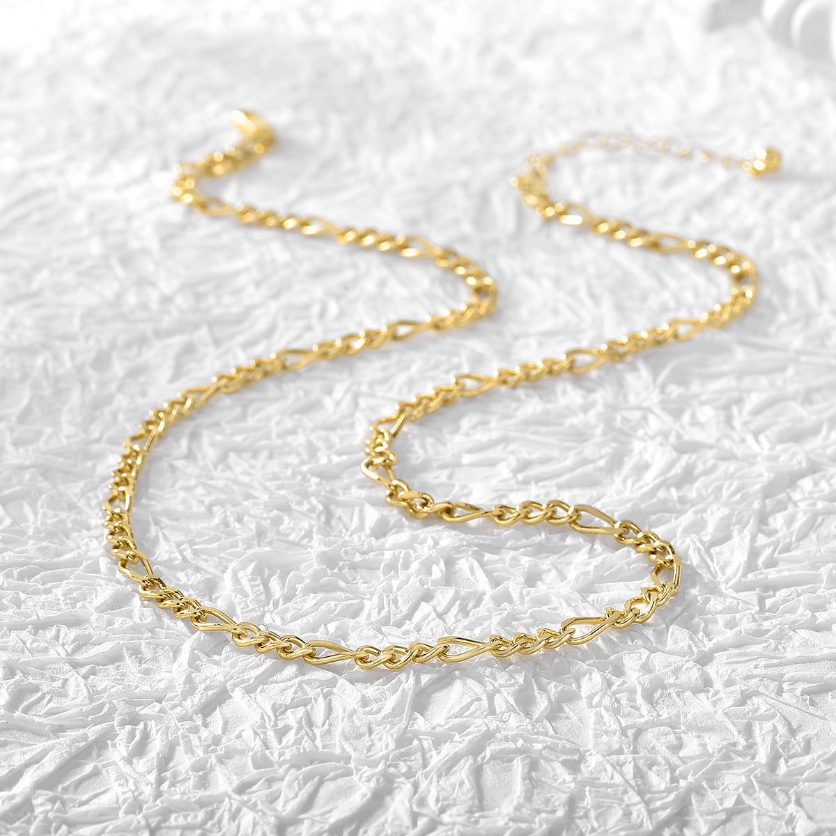N0096 Minimalist Cold Style Figaro Chain Necklace Fashionable and Unique Layered Collarbone Chain for Women