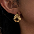 2H Heart-shaped Earrings for Women, Non-fading Stainless Steel Earrings