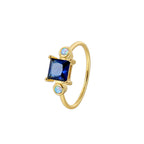 R0237 Korean Fresh Design Sweet Cool Opal Ring for Women Fashion Versatile with Blue Zircon