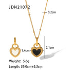 Stainless Steel Heart Necklace Pendant Collarbone Chain Jewelry necklace