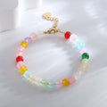 Gold-Plated Brass Bow Beaded Bracelet featuring beaded detailing — jewelry finish and design detail