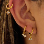 Stainless Steel Rhinestone Earrings Women's Earrings Non-Fading Earrings Jewelry