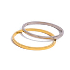 Stainless Steel Smooth Buckle Bracelet High Version Plain Bangle bracelet