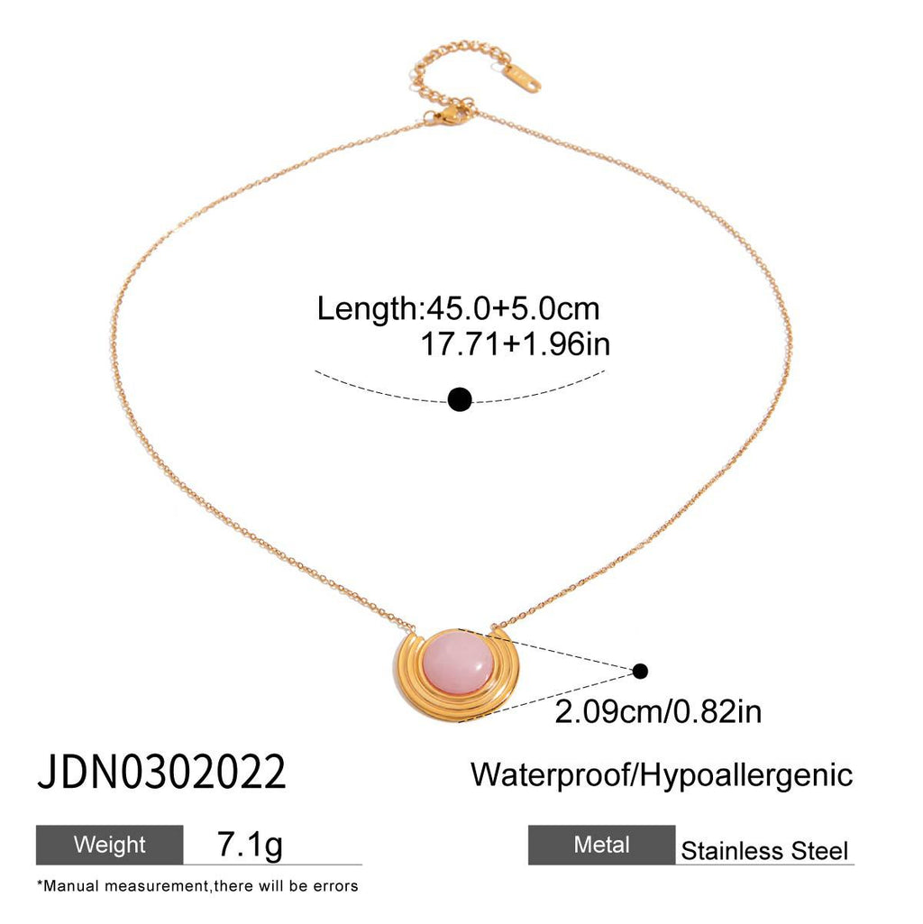 2H Original Design Jewelry Stainless Steel Necklace Design Sense Earrings Ring Non-Fading